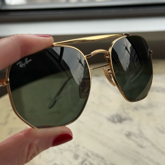 Ray-Ban gold aviator sunglasses 0RB3648